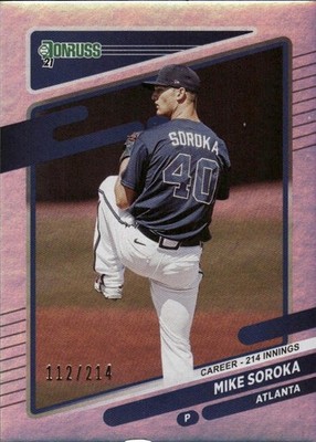 2021 Donruss #102 Mike Soroka Career Stat Line #/214