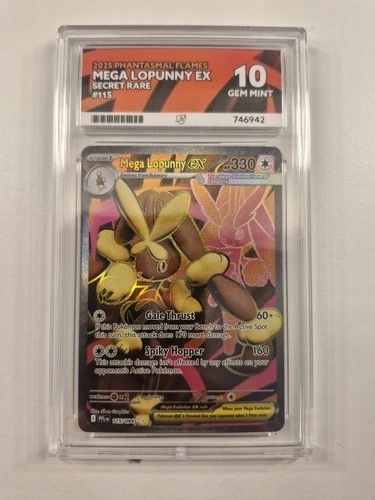 Pokemon TCG Mega Lopunny EX 128 ACE 10 Perfect Subs