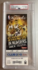 Stephen Curry Signed 2015 NBA Finals Ticket PSA/DNA Auto Golden State Warriors