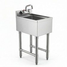 18.5 in. x 12 in. x 30 in. Underbar Stainless Steel Hand Sink with Backsplash
