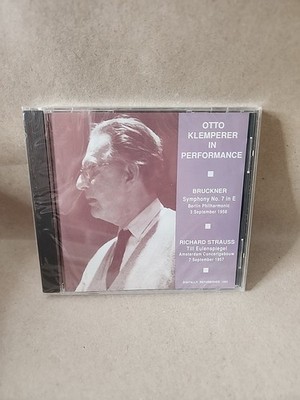 Otto Klemperer Bruckner Strauss Symphony No. 7 Till Eulenspiegel 1992 NEW CD W