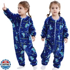 MICHLEY Toddler Flannel Sleeping Sack with Feet,Long Sleeve Baby Sleeping Bag