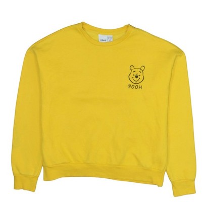 Disney Winnie Puuh gelbes Sweatshirt Damen S 10/12 Rundhalsausschnitt