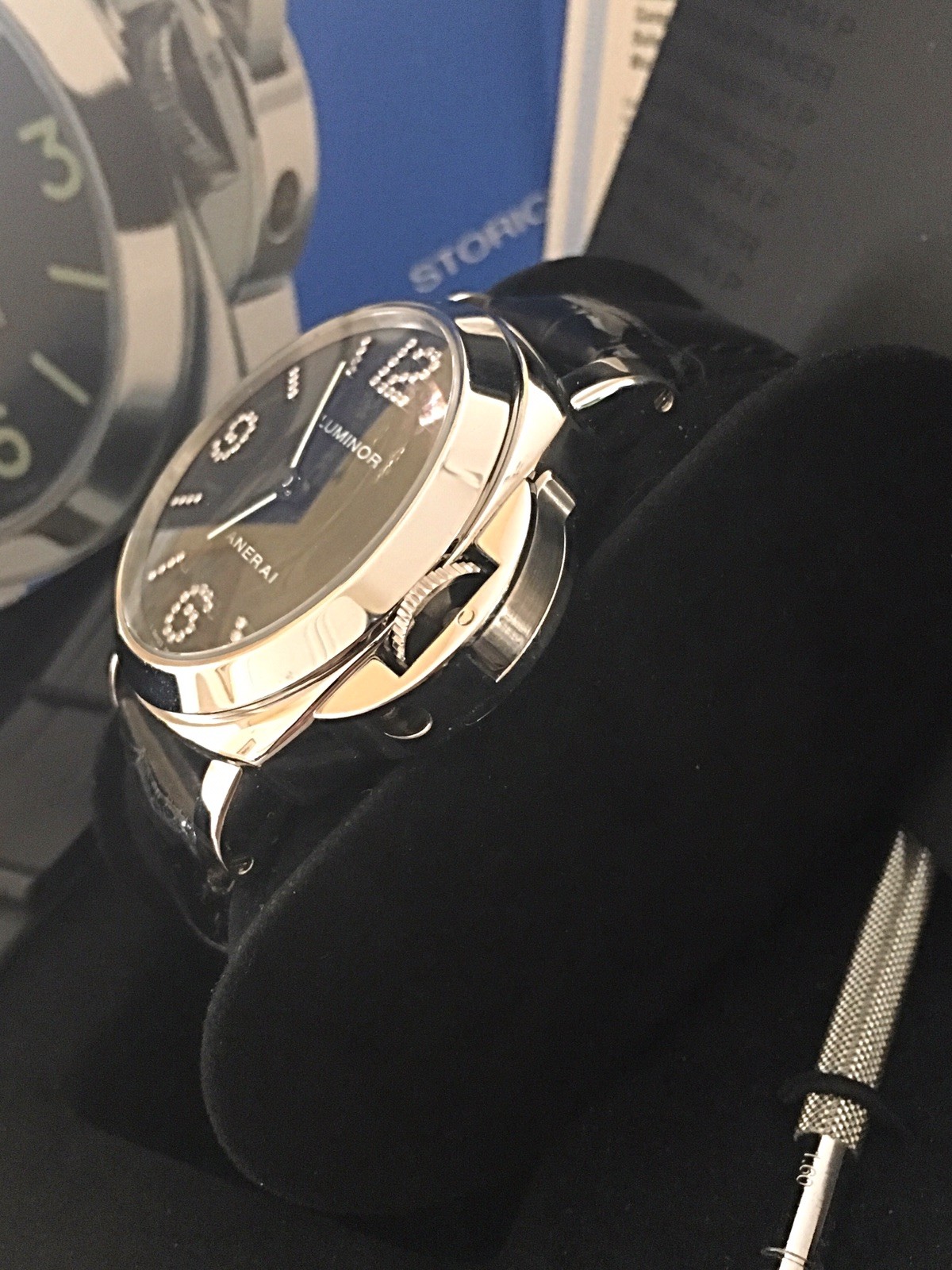 Rare Limited Edition Panerai Luminor PAM 130 Factory Diamonds ~100 Made - Image 4