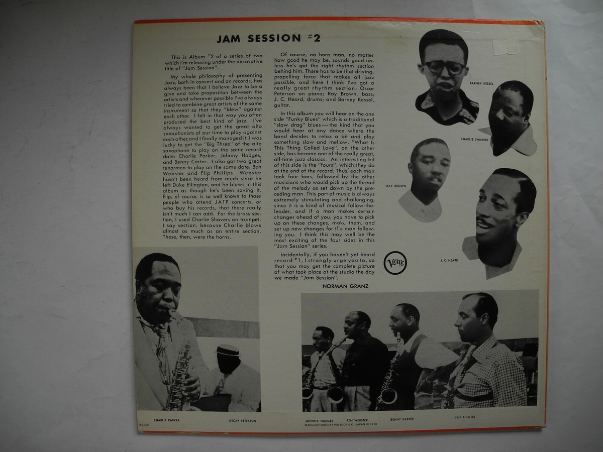 Norman Granz Jam Session # 2 LP Japan Re MV 265 NM BARNEY