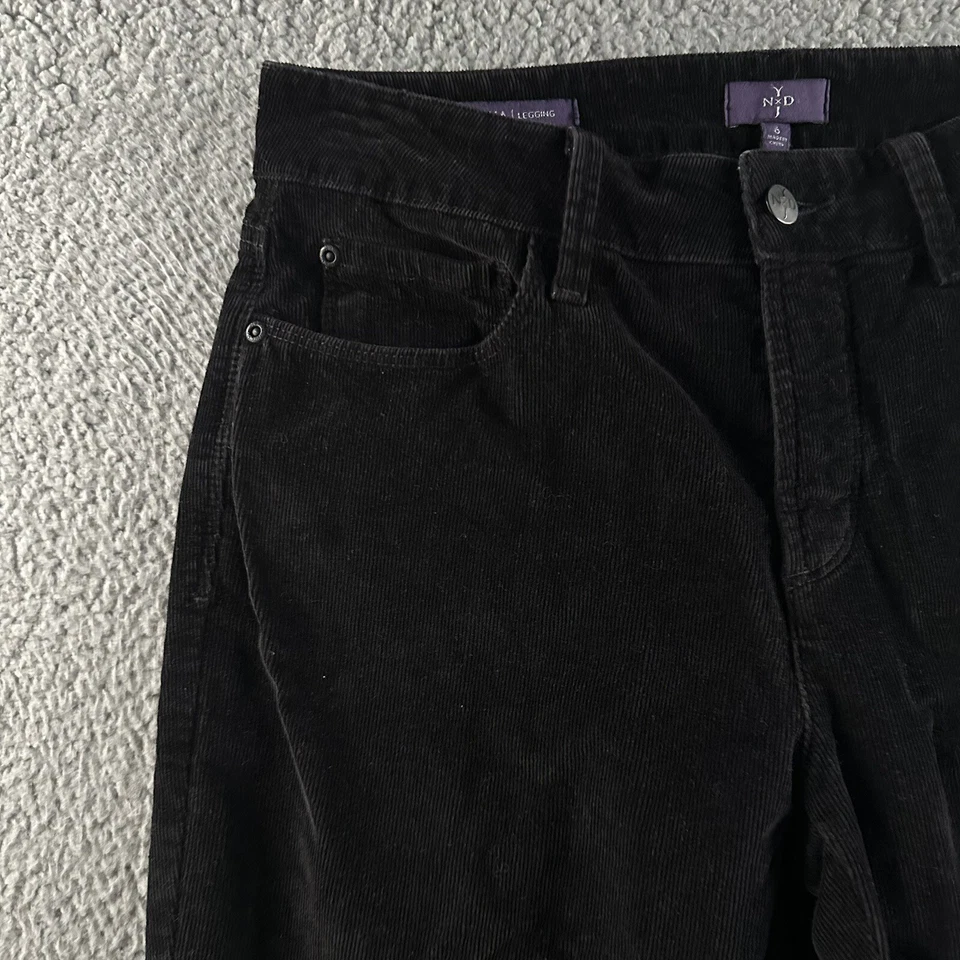 NYDJ Womens Pants Brown Size 6 Alina Legging Mid Rise Corduroy Cotton Blend - Image 3 of 4