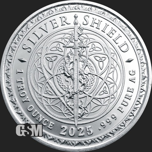 Moneda redonda de plata Cannabis Silver Shield 2025 1 oz plata fina .999 - ¡EN STOCK!! - Imagen 3 de 3