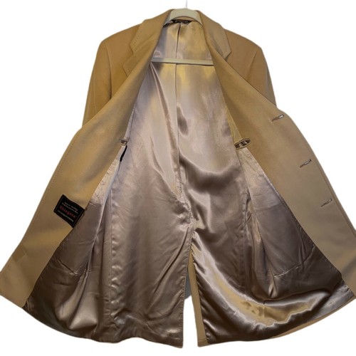 Kingana Styled For Woolf Brothers Cashmere Camel 3 Button Topcoat Vintage Mens M - Picture 9 of 12