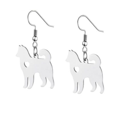 #ad Art Attack Stainless Steel I Love My Husky Dangle Earrings $14.97