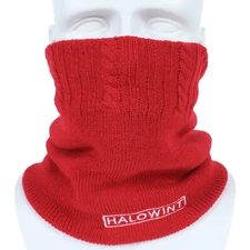 Mens Winter Warm Knit Neck Warmer Circle Wrap Thermal Fleece Snood Scarf Shawl?↔