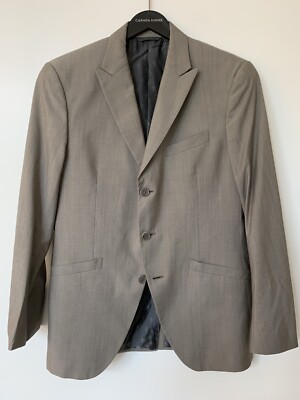 Giacca Smoking John Varvatos STAR USA Lusso Collo Sciallato – Taglia 40 R, Grigia, Lana 100% - Foto 1