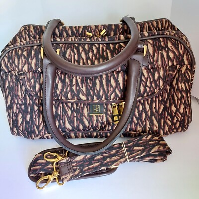 Vtg. DVF Diane Von Furstenberg Suitcase Luggage Travel Bag Carry On Brown NWOT 