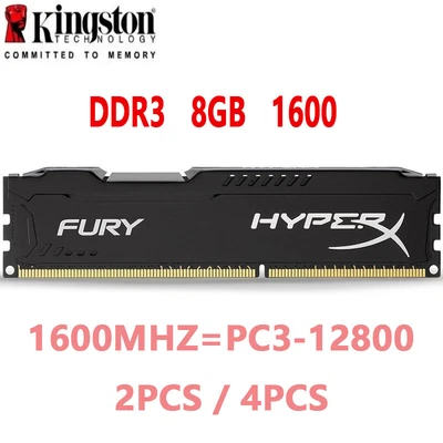 HYPERX FURY DDR3 16 GB 32 GB 1600 MHz PC3-12800 Desktop-RAM-Speicher DIMM 240-Pi