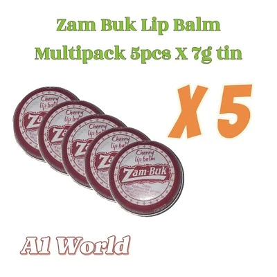 ZAM-BUK Zam Buk / Zambuk 7g Lip Balm Cherry, Pack Of 5