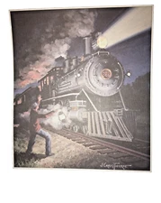 Vintage  MISSISSIPPI Illinois Central Railroad Engine No. 382  Rare 8x10  Print
