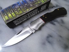 Rough Ryder Highland Lockback II Pocket Knife Folder Black Micarta RR2099 New