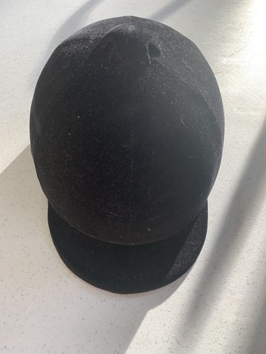 Equestrian Helmet Protective Riding Headgear Black Velvet - Picture 2 of 6