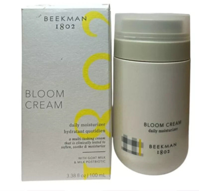 BEEKMAN 1802 Bloom Cream Daily Moisturizer With Goatmilk 3.38 oz - New Boxed