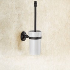 Oil Rubbed Bronze Bathroom Accessories Wall Mounted Toilet Brush Holder Set
