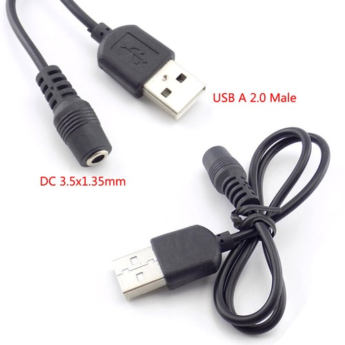 USB A macho a 3,5x 1,35 mm conector enchufe cargador de CC cable de alimentación cable adaptador cable | eBay