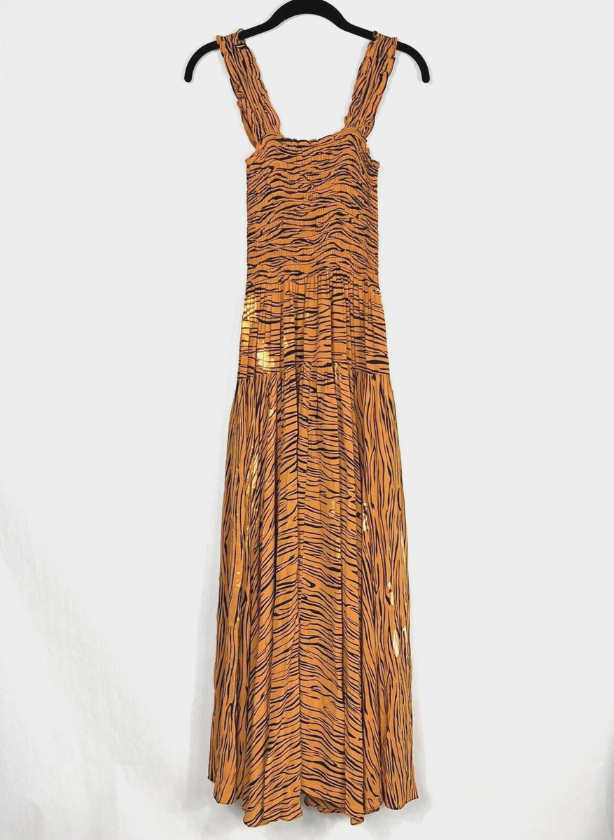 orange tiger stripe dress Eye Of The Tiger Maxi, Pink/Orange