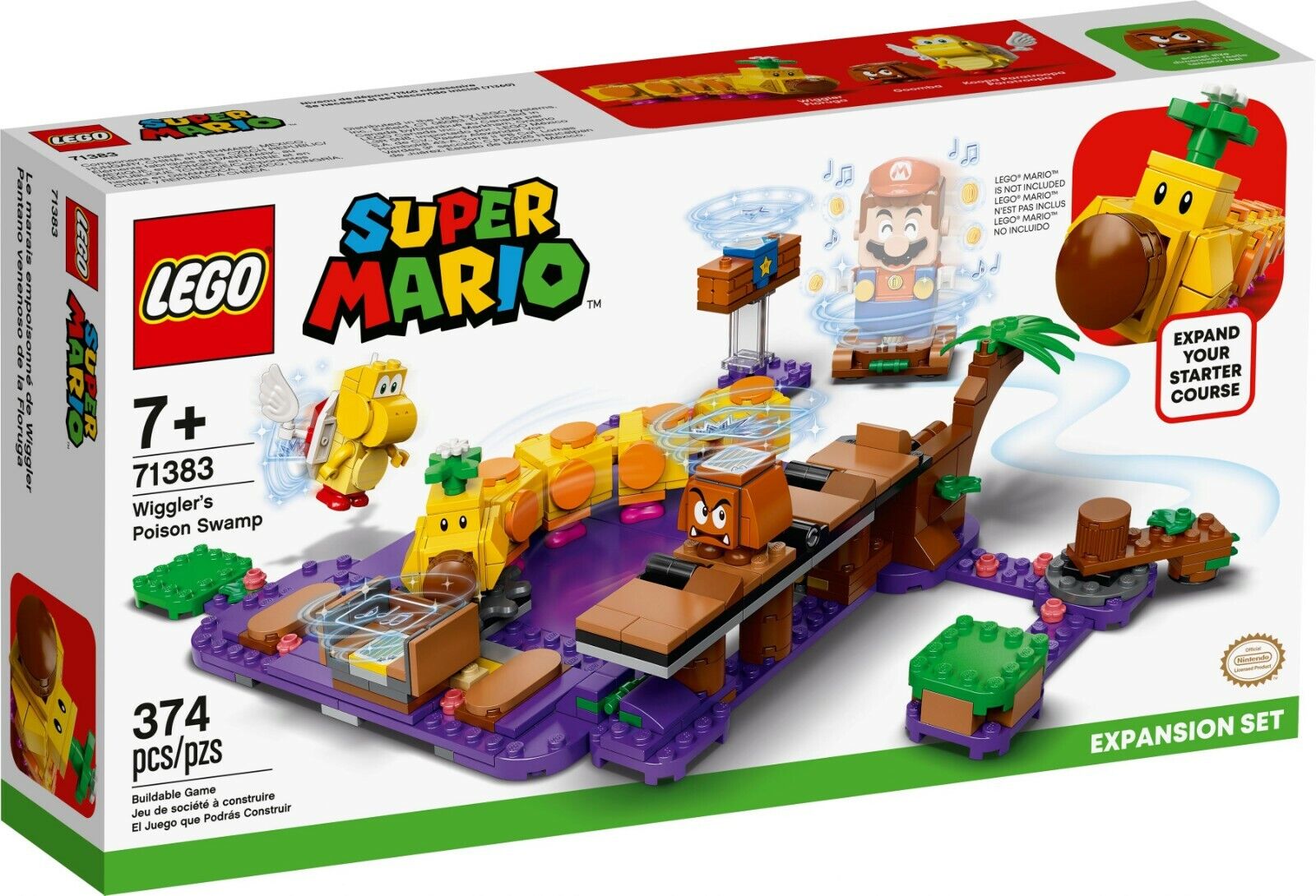 LEGO SUPER MARIO (71383) Wiggler's Poison Swamp - 374 pcs - Expansion Set