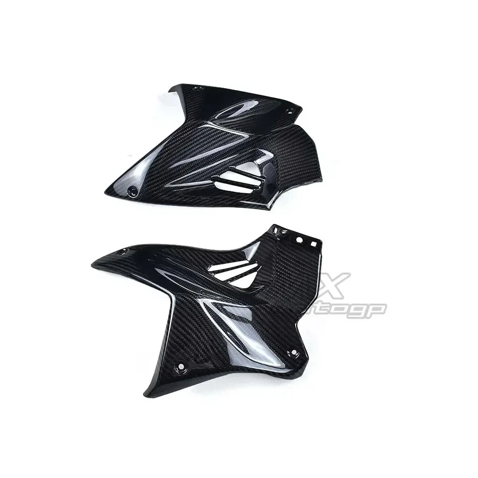 Carbon Motorrad Front Tank Side Panels Cover Fit For KAWASAKI NINJA H2 H2R 15-23 - Imagem 3 de 4