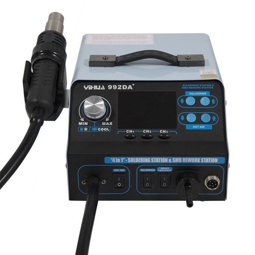 992DA+ Digital SMD Welding Hot Air Iron Gun Rework Soldering Station Welder Unit - Picture 3 of 11