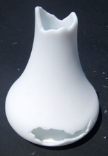 Sea Glass, Vintage White Milk Glass Vase