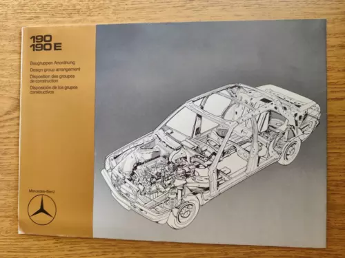 Mercedes Benz 190 190E Prospekt Baugruppenanordnung Automobilia brochure  12