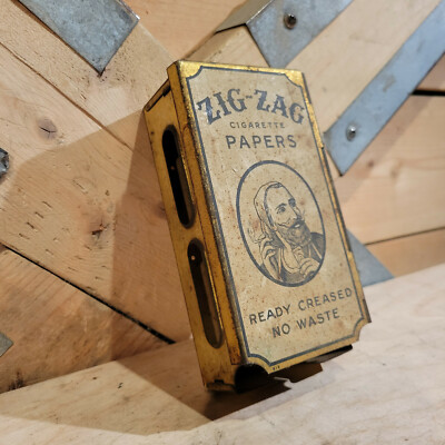 Zig Zag Cigarette Paper Wall Dispenser 1930s Vintage Advertising