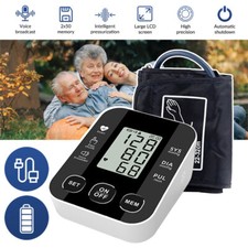 Portable Digital Automatic Upper Arm Blood Pressure Monitor with Large Cuff
