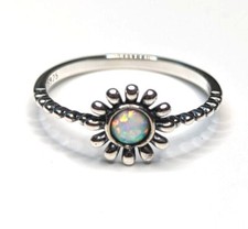 Sunflower Flower Fashion Ring 925 Sterling Silver Sizes 4 to 10 NEW