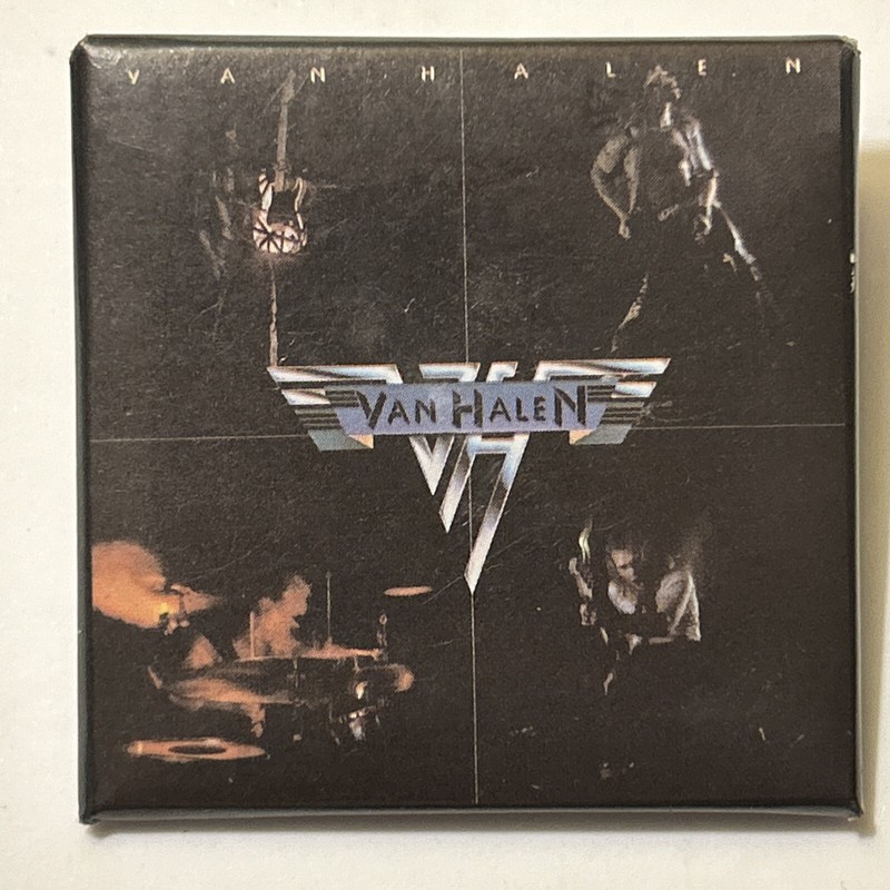 Van Halen Original Vintage Square Pin, Pinback, Button Debut Album 1978 EVH