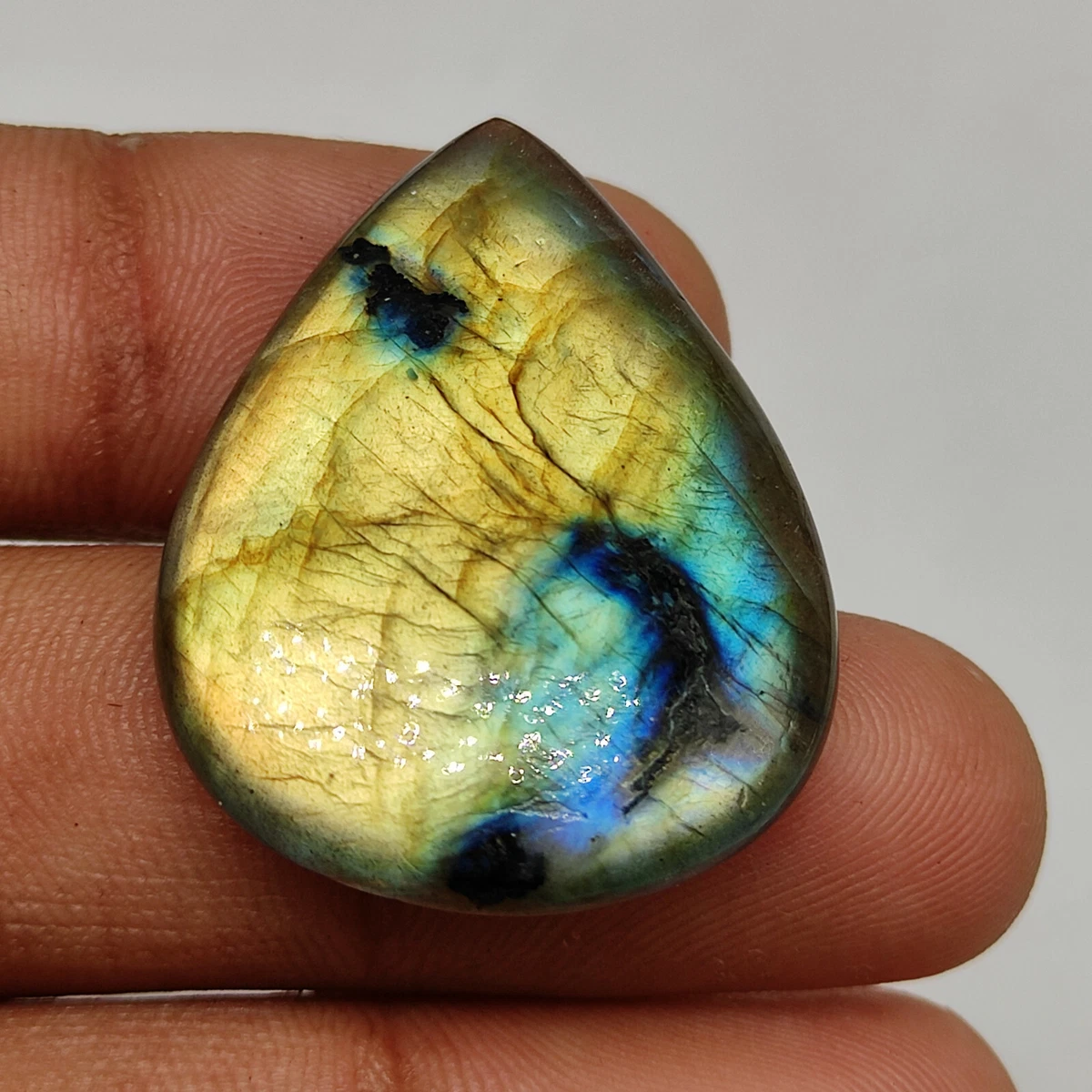 100 Natural Multi Flashy Labradorite Cabochon Electric Lighting Gemstone