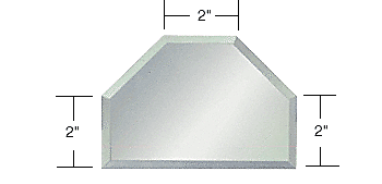CRL BM4T2 Clear Mirror Glass 2" T-Connector Beveled on All 6 Sides - Foto 2 di 2