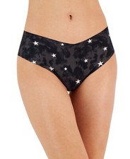 Jenni Women's No-Show Invisible Bikini Panty Underwear, Black Starry Tie Dye