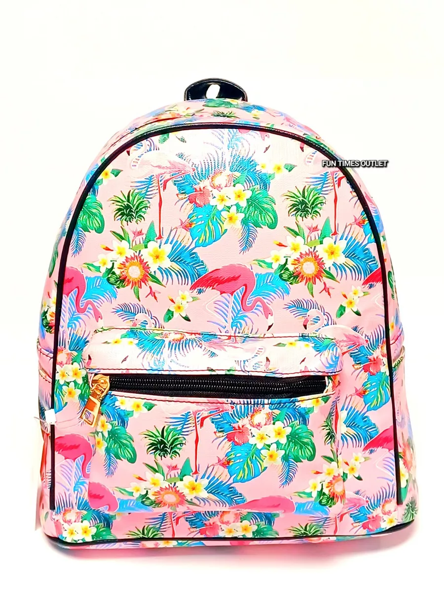 Mini Printed Backpack For Women Faux Leather Purse With Adjustable