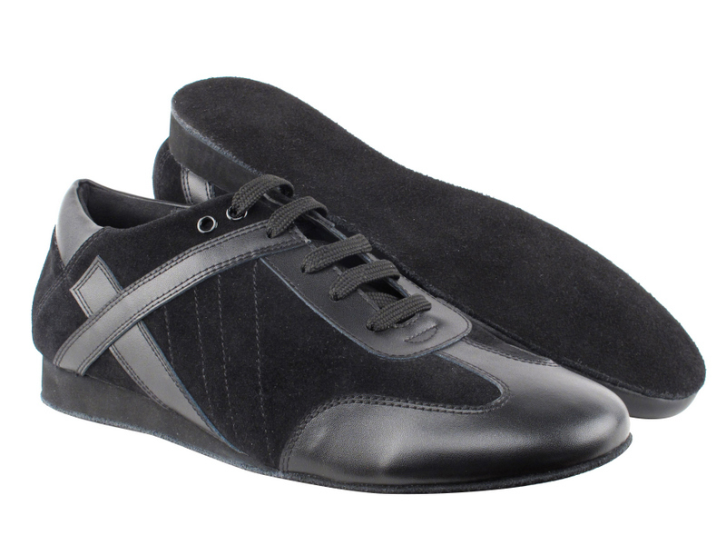 Zapatos de baile de gamuza de cuero negro salsa bachata latina merengue para hombre muy finos