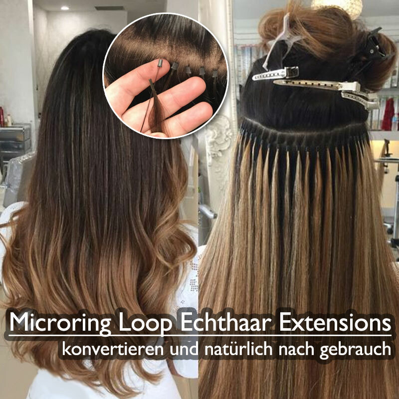 200 Strähnen Russisch Micro Ring Loop Echthaar Remy Bonding Extensions