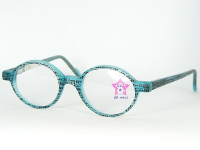 Bi-mini 12 Col. 12 AQUA /BLUE BLACK EYEGLASSES GLASSES FRAME GIRLS 41-16-130mm