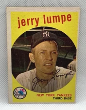 Jerry Lumpe 1959 Topps Set Break #272 Yankees EX clean card, nice, just O/C
