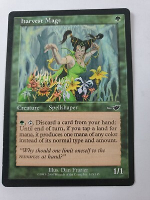 MTG Magic The Gathering Card harvest Mage Creature Spellshaper