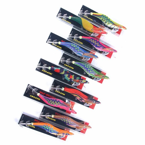 Luminous Shrimp Lures Octopus Squid Jigs Fishing Tackle Hook Bait 14cm/20g Lot - Picture 2 of 12