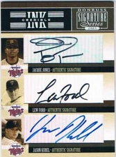 2005 Donruss Signature Inkcredible #IS-46 Jones / Ford / Kubel Auto