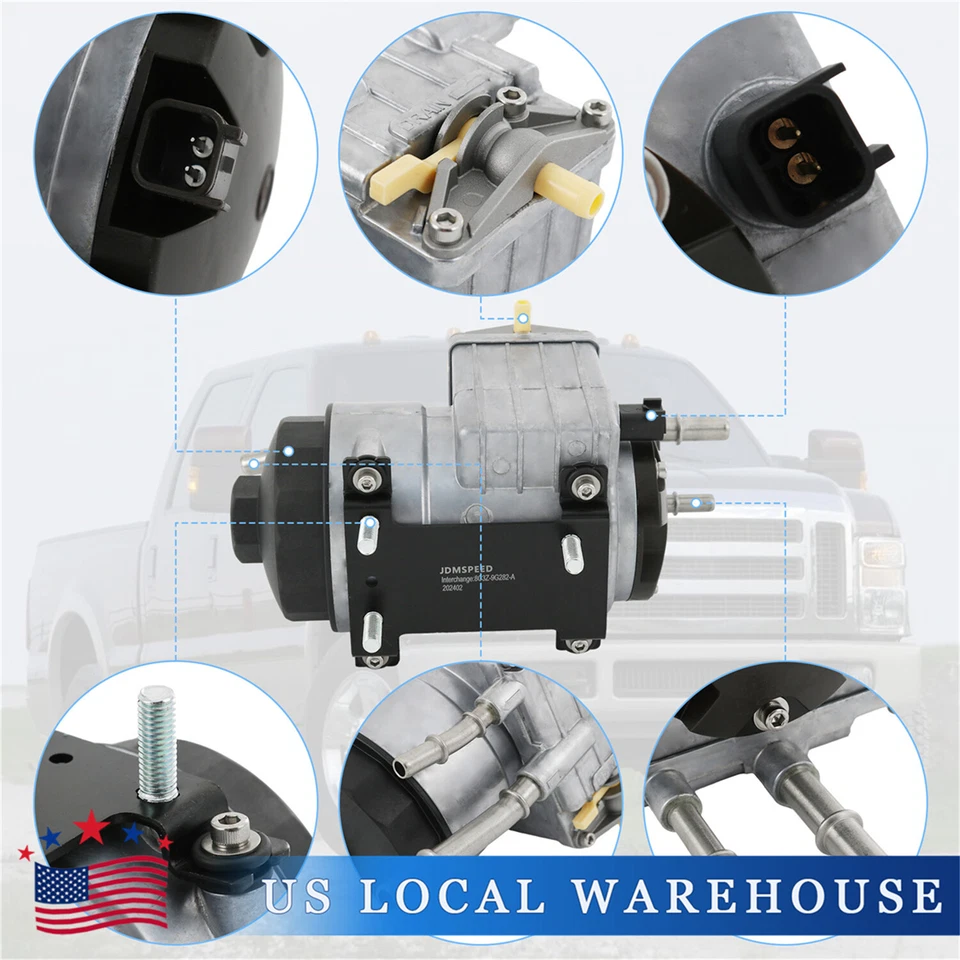 For Ford F-250 F-350 F-450 Super Duty 08-10 In-Line Diesel Fuel Pump & Filter - Image 4 of 4