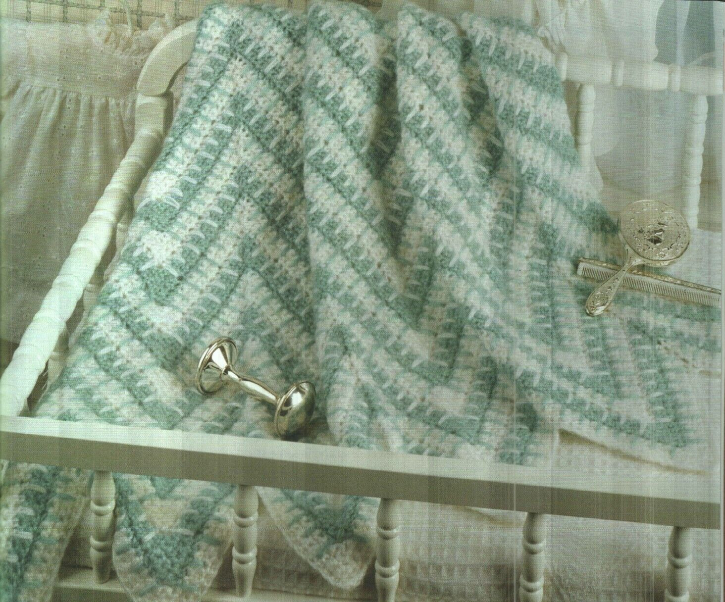 USED BABY AFGHANS 8 NURSERY DESIGNS LEISURE ARTS CROCHET PATTERN BOOK