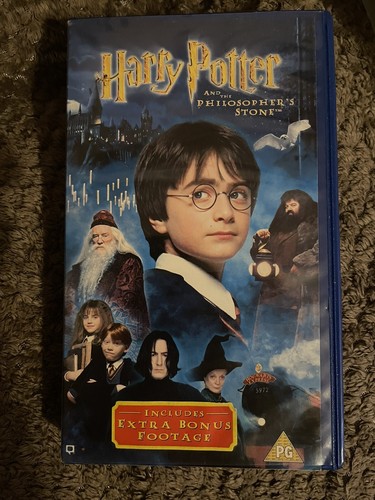 Harry Potter And The Philosopher s Stone Blue Box Bonus PAL VHS Video 