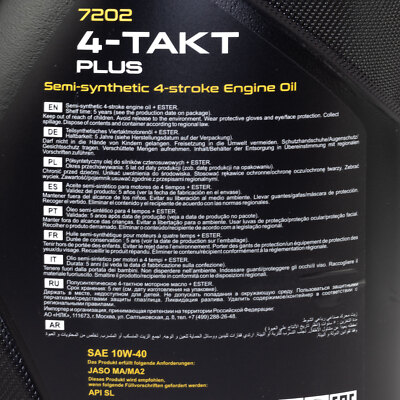 5(4+2) L Motoröl MANNOL 4-T Plus API SL SAE 10W-40 für BMW