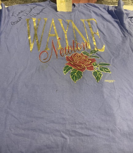 1995 Wayne Newton Tour Anvil T-Shirt Adult Size XXL NWT AUTOGRAPHED - Picture 8 of 9